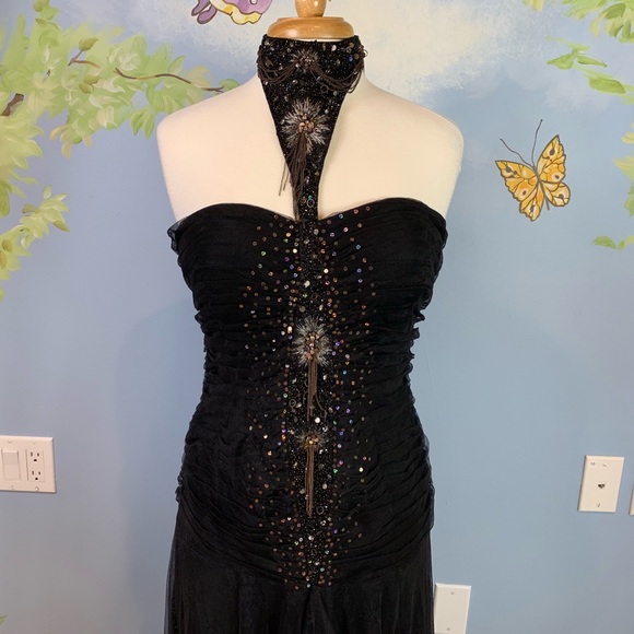 Orna Farho Black Haltered Dress - Picture 2 of 8